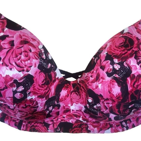Torrid Pink and Black Floral Bra Set - Picture 5 of 10